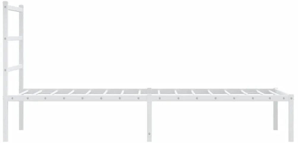 Estrutura de cama com cabeceira 90x200 cm metal branco