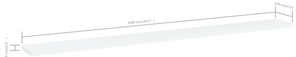 Prateleiras para estante 4pcs 100x10x1,5cm contraplacado branco