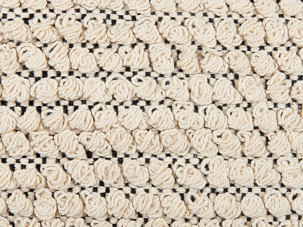 Almofada decorativa em algodão creme 45 x 45 cm HOWEA Beliani