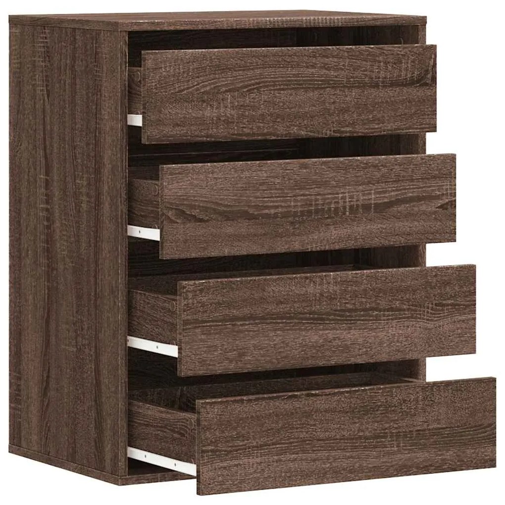 Cómoda de 4 Gavetas - 60x41x76 cm - derivados de madeira - carvalho ca
