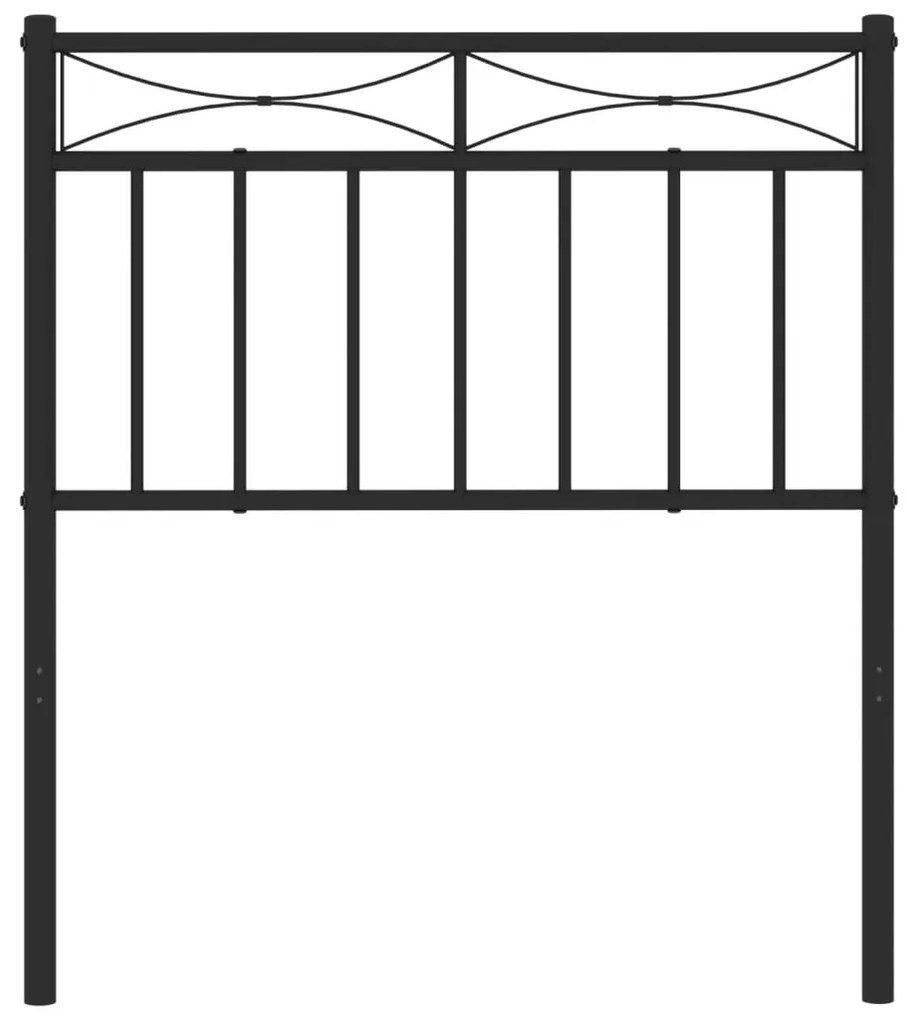 Cabeceira de cama 75 cm metal preto