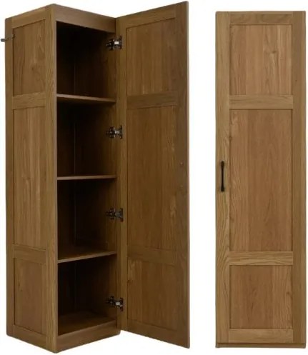 Armário Despensa 38 x 40 x 149 cm com 4 níveis e porta para cozinha e sala de estar Natural