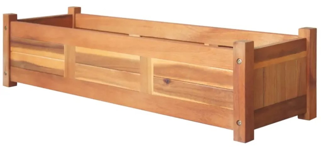 Canteiro elevado de jardim 2 pcs 100x30x25 cm madeira de acácia