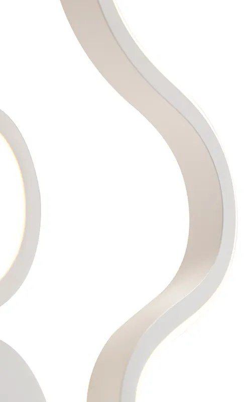 Candeeiro de parede moderno branco com LED - Plomp Moderno