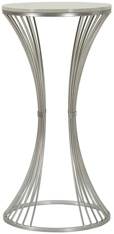 MESA DE APOIO Ø 40X79 CM PRATEADA