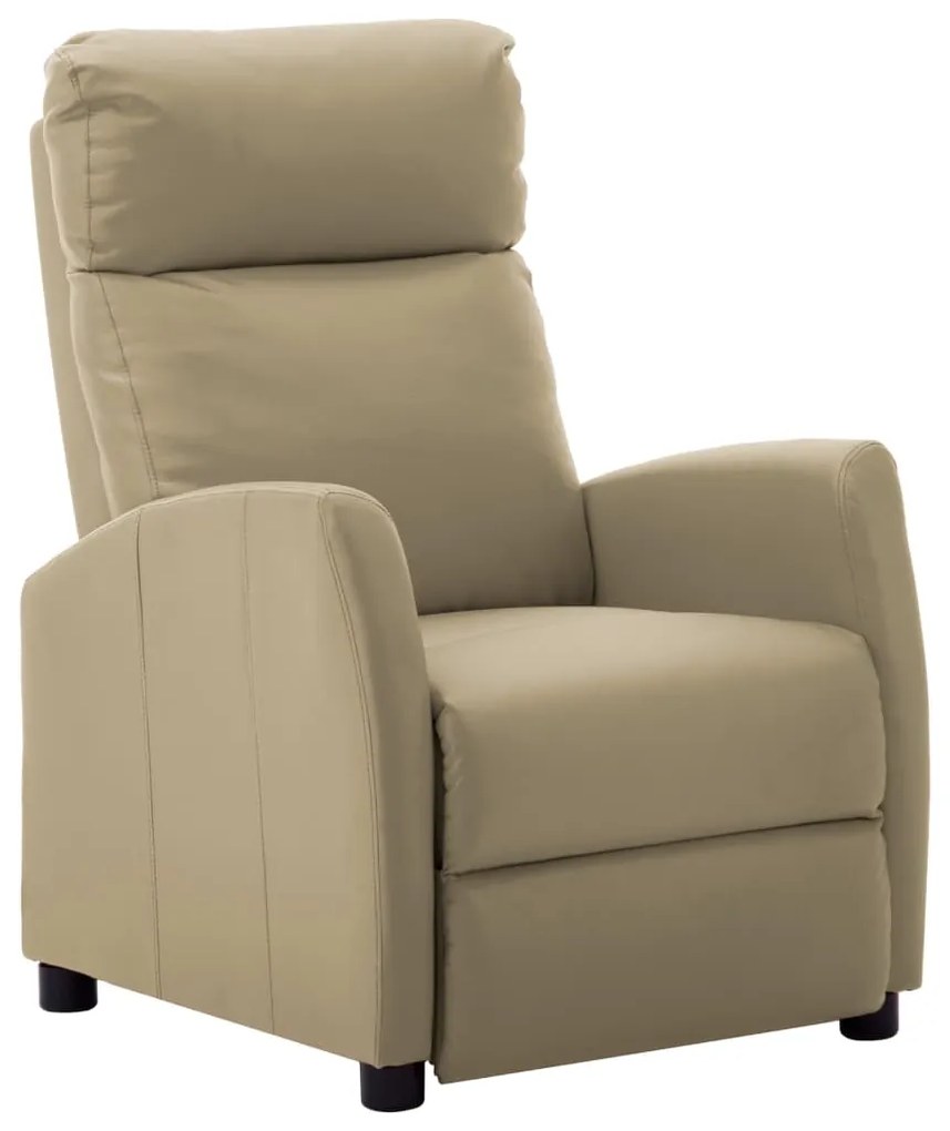 vidaXL Poltrona reclinável couro artificial cor cappuccino