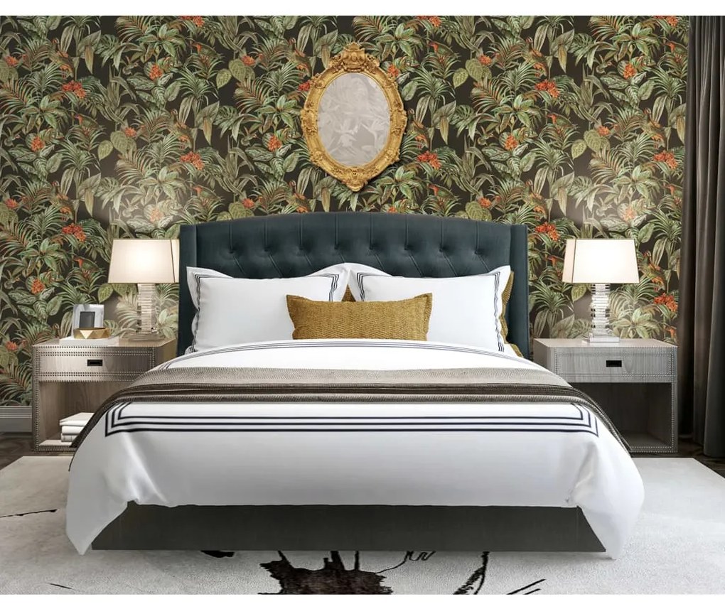 DUTCH WALLCOVERINGS Papel de parede Bird-of-Paradise cor preto