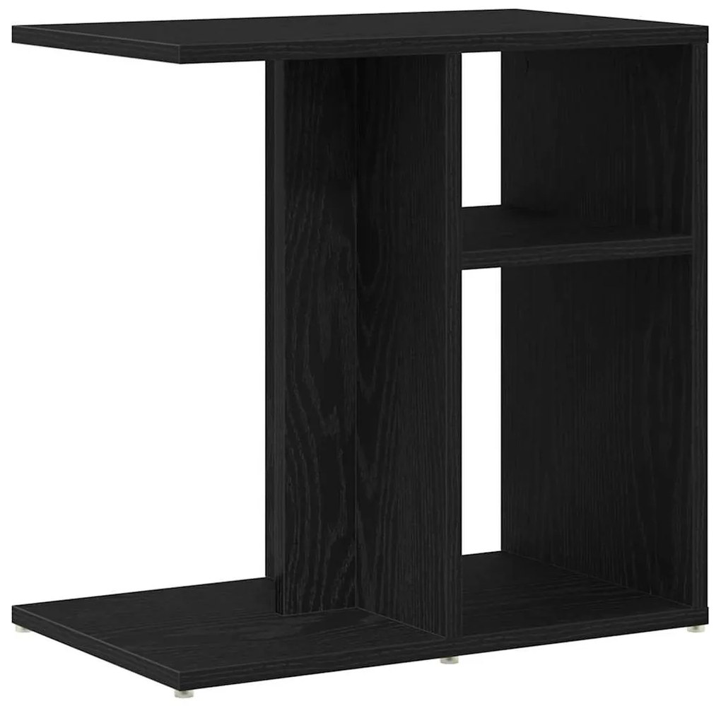 Mesa de Apoio vidaXL Preta em Madeira de Carvalho 50x30x50 cm