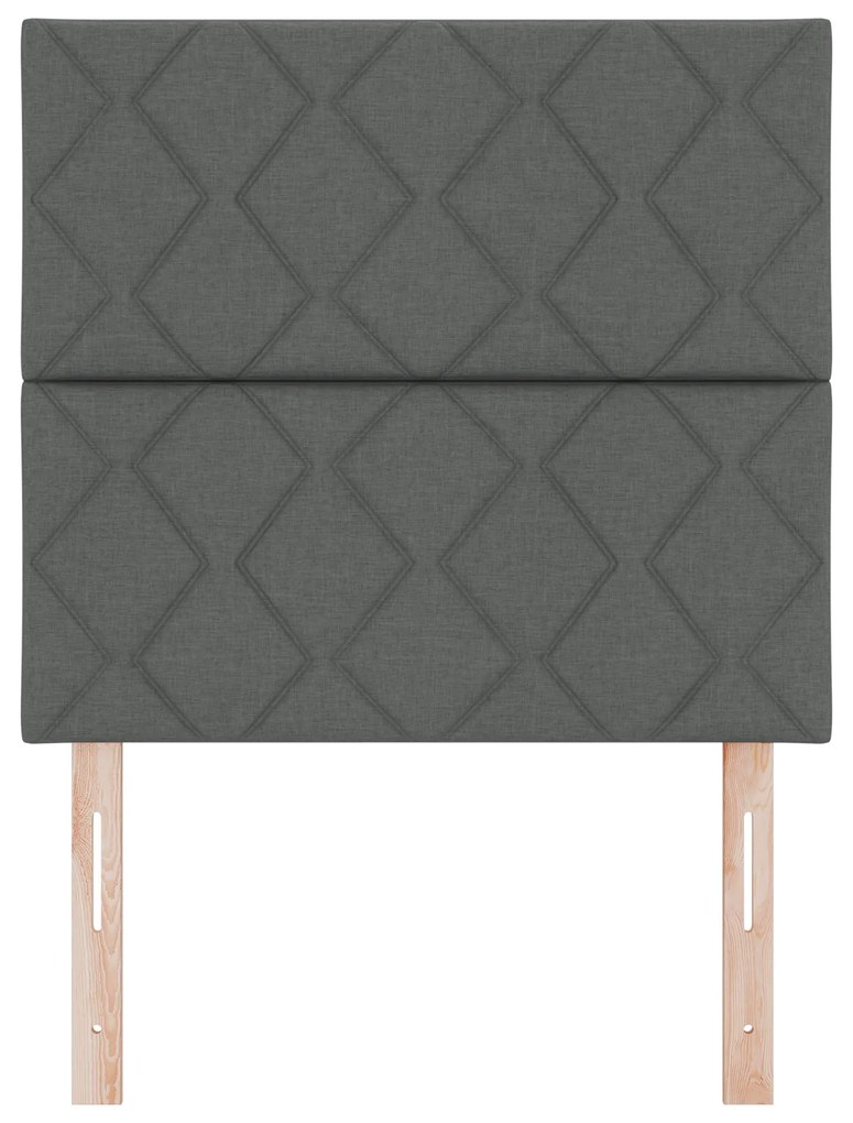 Cabeceira vidaXL Design de Blocos de Diamante Cinza Escuro 100 cm Teci