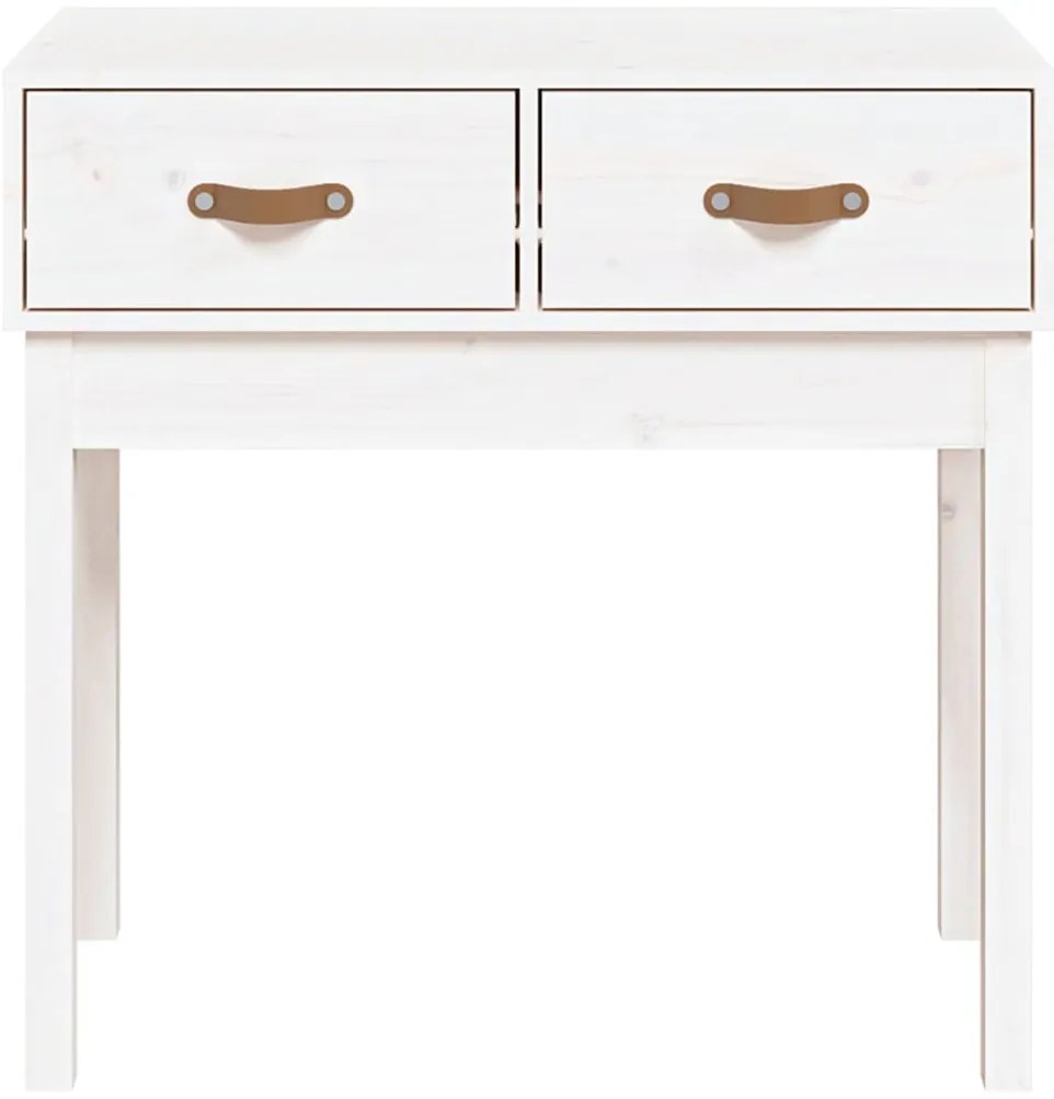 Mesa consola 76,5x40x75 cm pinho maciço branco