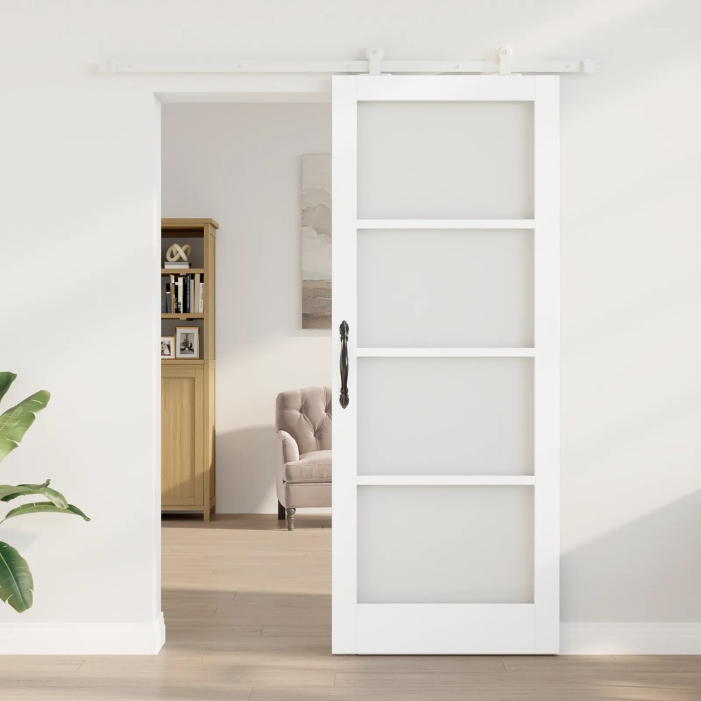 Porta Deslizante vidaXL com Conjunto de Ferragens 'ORKDAL'Madeira Sóli