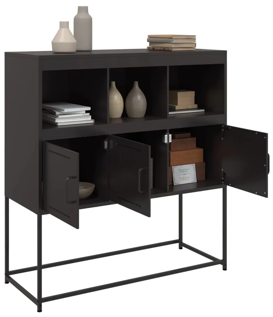 Aparador 100,5x39x107 cm aço preto
