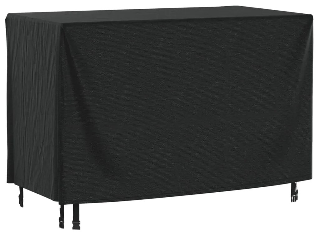 Capas móveis de jardim 2pcs 140x70x90 cm impermeável 420D preto