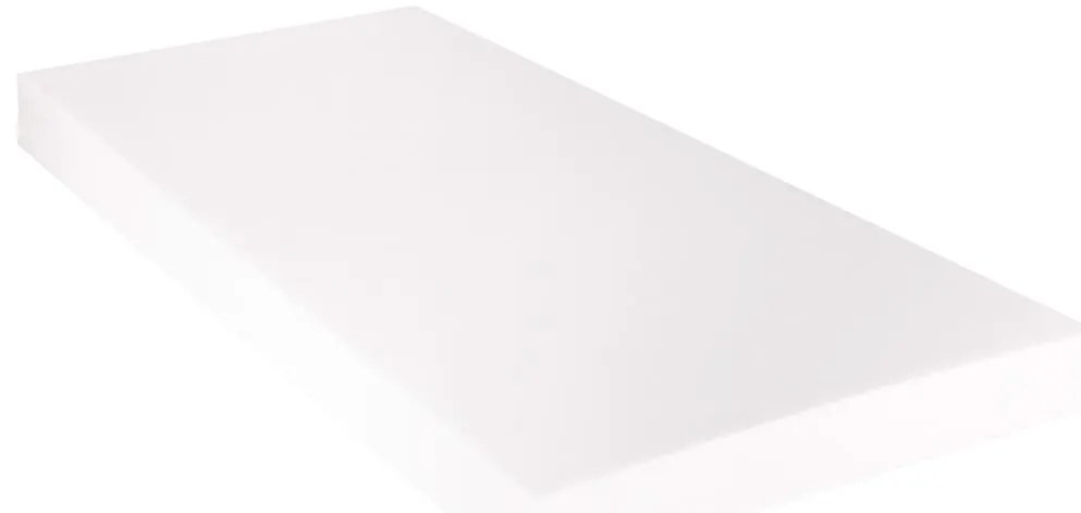 Cama com colchão 140x200cm couro artificial branco