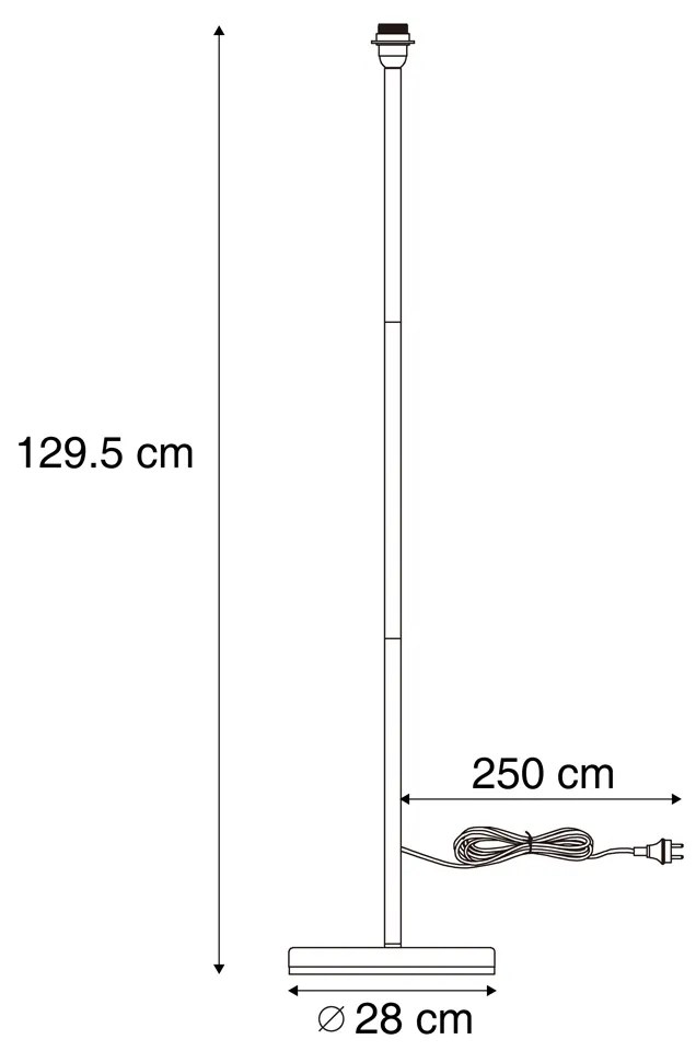 Candeeiro de Pé para Exterior Preto - Virginia Foot Moderno