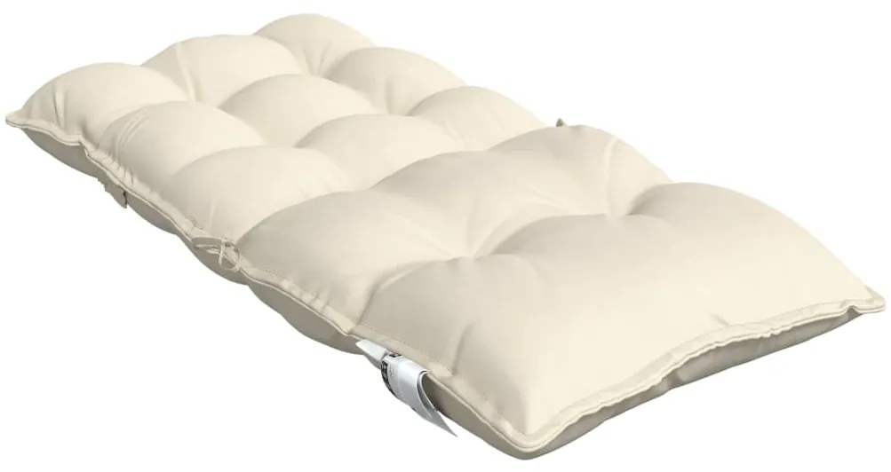 Almofadões cadeira encosto baixo 2 pcs tecido oxford creme