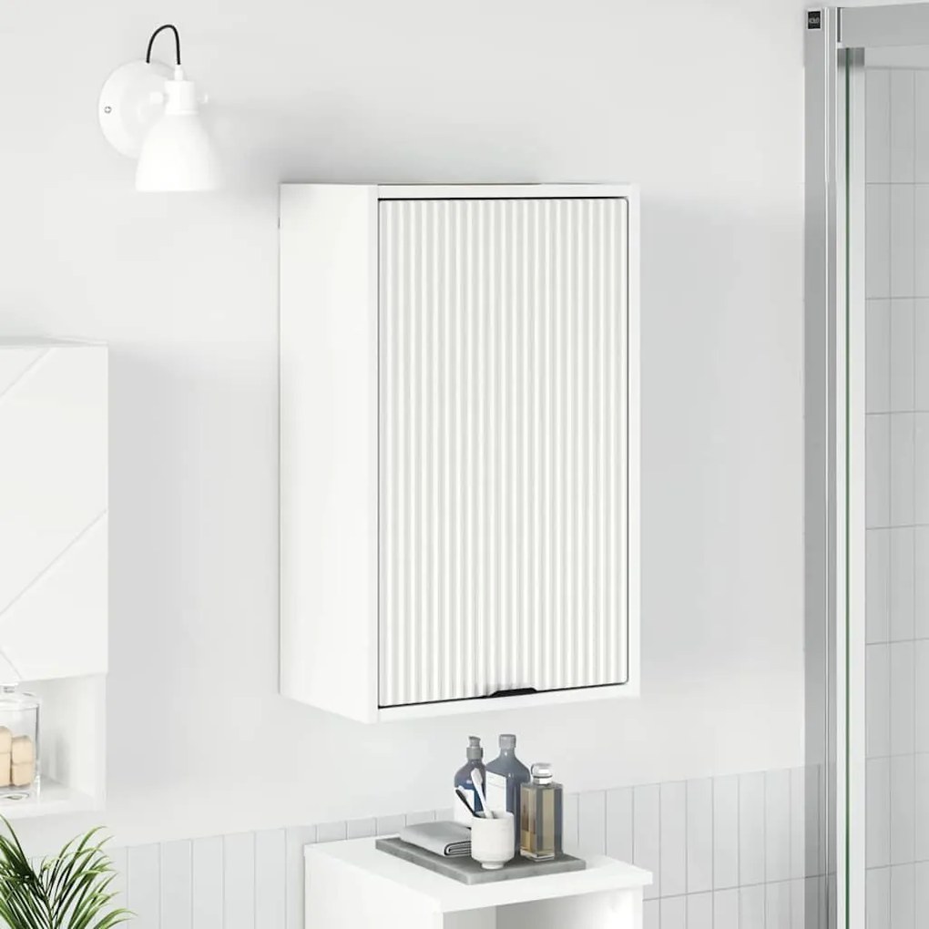 vidaXL Armário de Banheiro Montado na parede Branco 39 x 23,5 x 65 cm