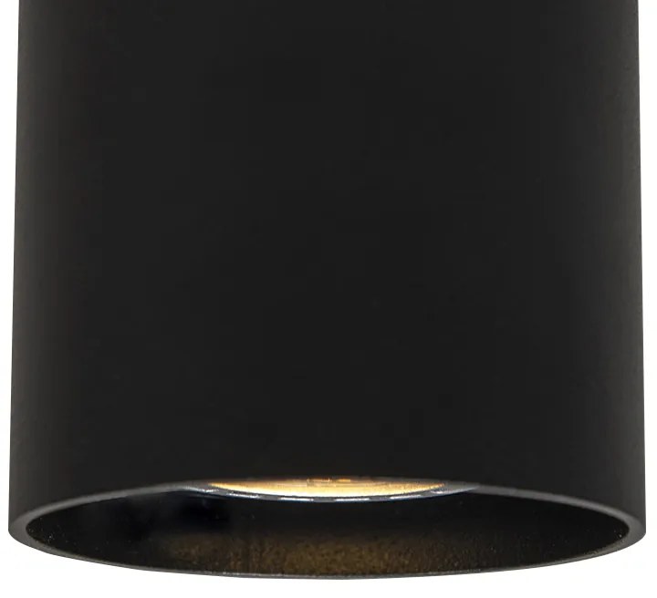 Foco inteligente preto e dourado com WiFi GU10 - Tubo