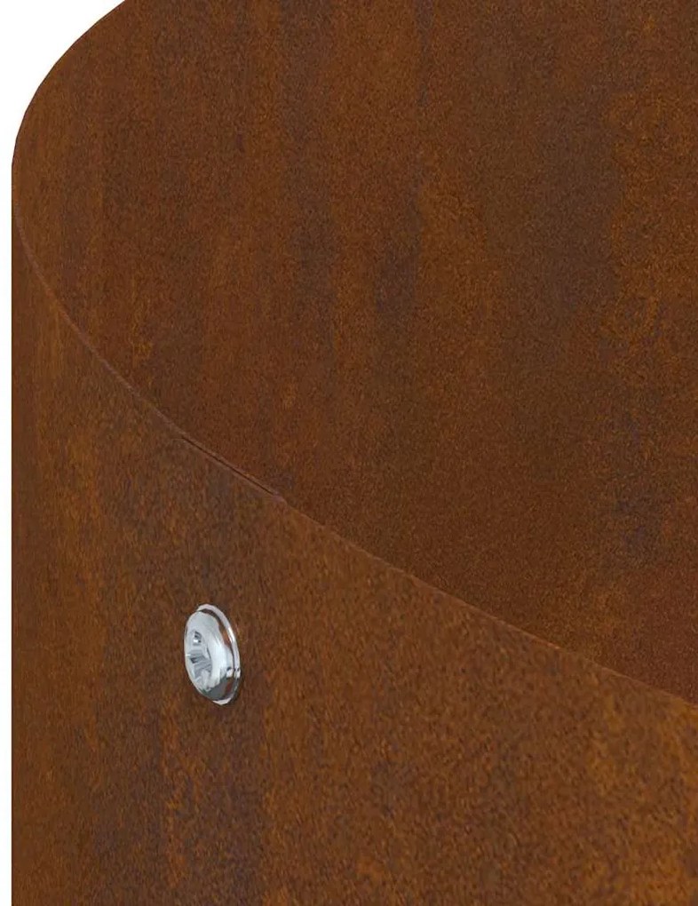 Vaso de Aço Corten Aço Corten Médio Inserções Decorativas