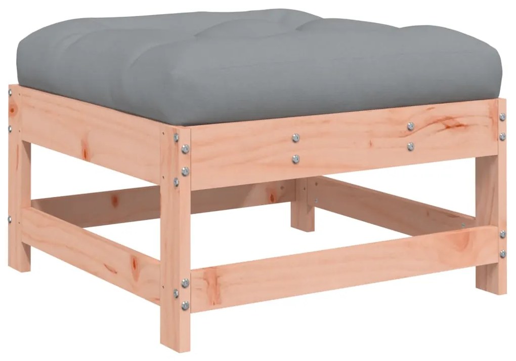 7 pcs conj. lounge jardim com almofadões madeira douglas maciça