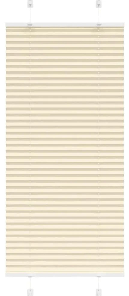 Creme Plissada Cega 65x150 cm Largura Tecido 64,4 cm Poliéster