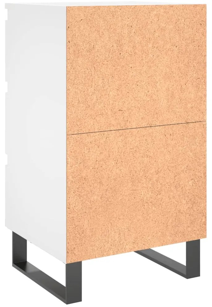 Mesas de cabeceira 2 pcs derivados de madeira branco