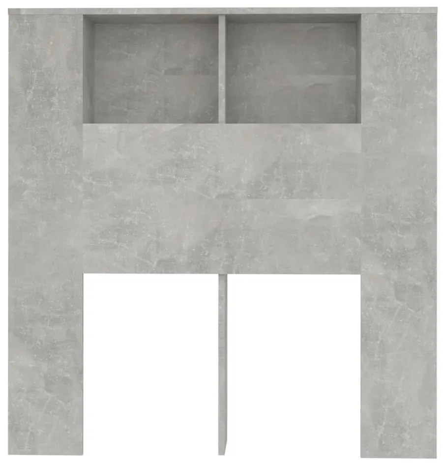 Armário de cabeceira 100x18,5x104,5 cm cinzento de betão