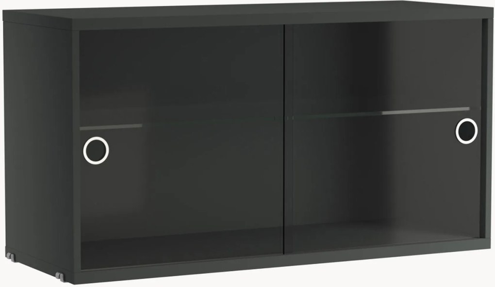 Vitrine com portas de vidro deslizantes String System, L 78 x P 30 cm