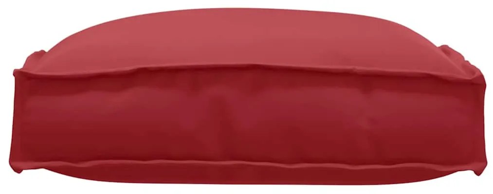 Almofadas para Paletes - 6 Peças Vermelhas Vinho de 40x40x8 cm em Teci