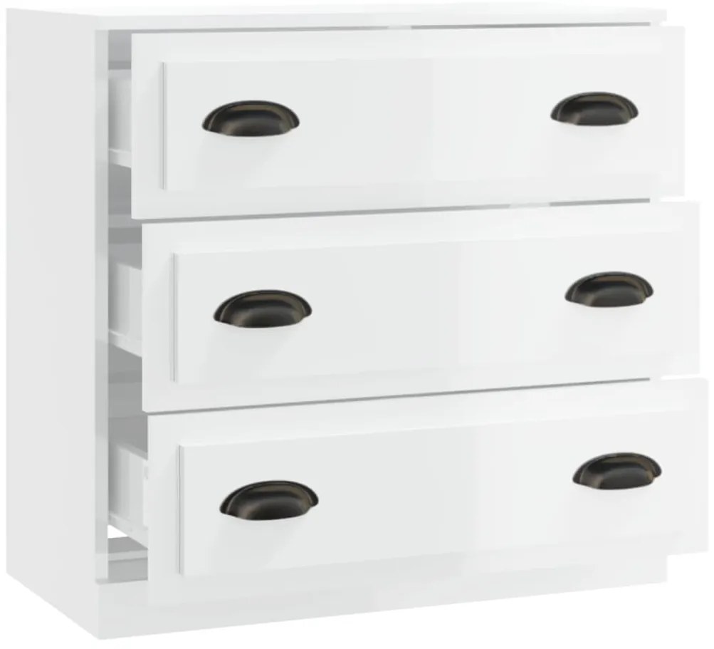 Aparador 70x35,5x67,5 cm derivados de madeira branco brilhante