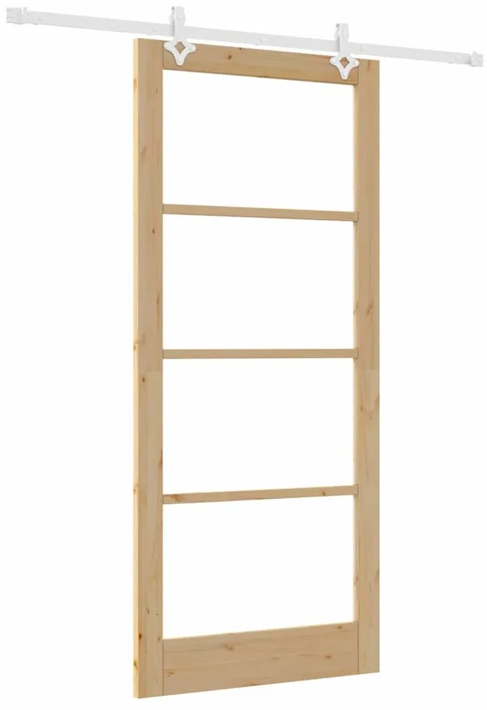 Conjunto de Porta Deslizante com Hardware vidaXL 93x211 cm Madeira Mac