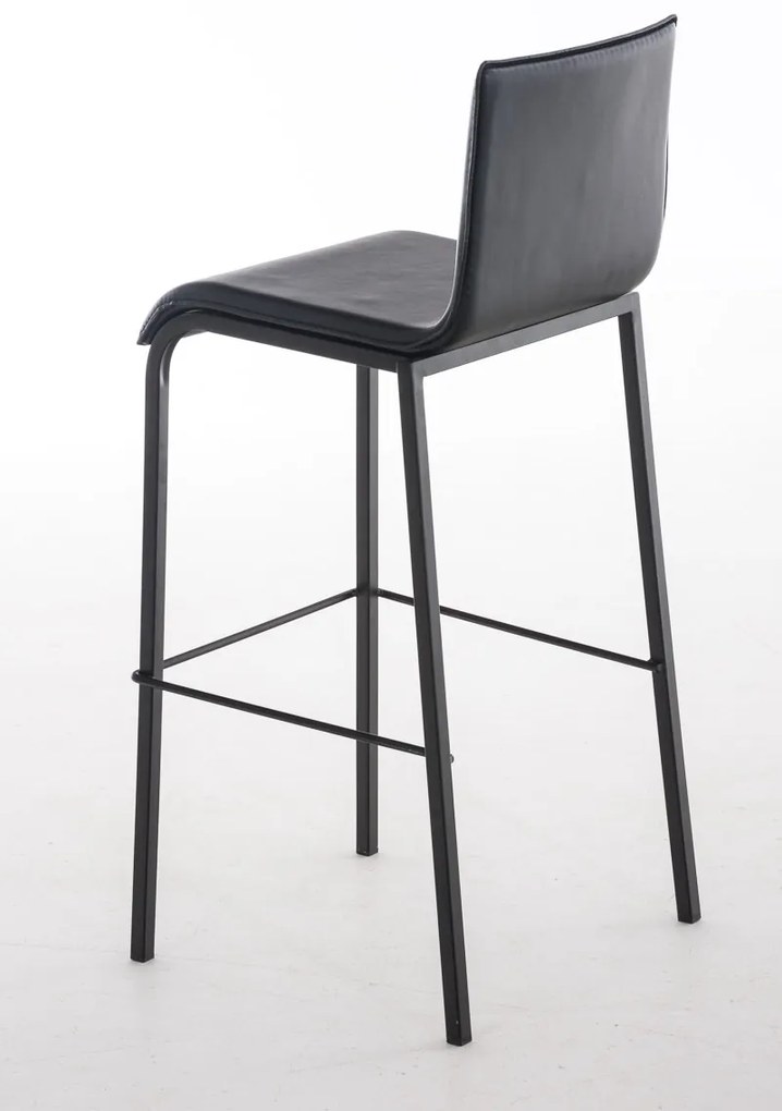 Banco de bar Avola em couro sintético 43 x 103 x 51 cm Preto