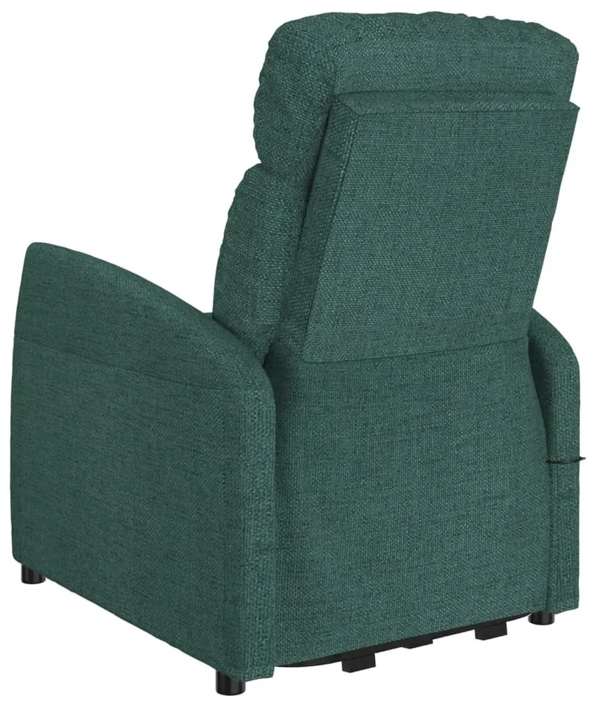 Poltrona elevatória tecido verde-escuro