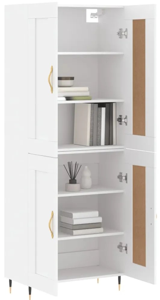 Armário alto 69,5x34x180 cm derivados de madeira branco