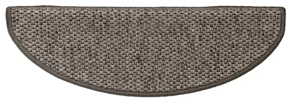 Tapetes escada adesivos aspeto sisal 15 pcs bege/castanho