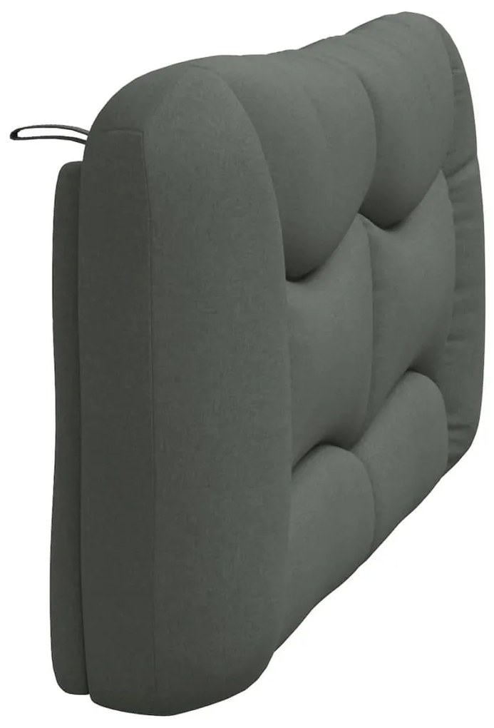 Almofadão de cabeceira 160 cm tecido cinzento-escuro