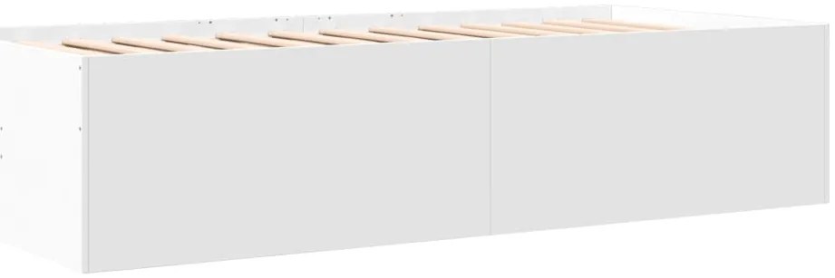 Sofá-cama com gavetas sem colchão 75x190 cm branco