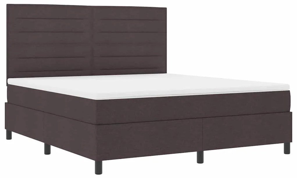 Cama Box Spring com Colchão Castanho Super King Tecido