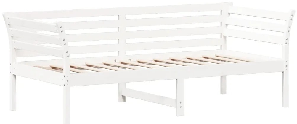 Sofá-cama sem colchão 90x190 cm madeira de pinho maciça branco