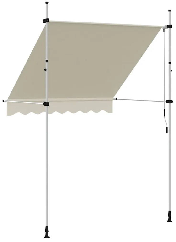 Toldo retrátil manual 200 cm creme
