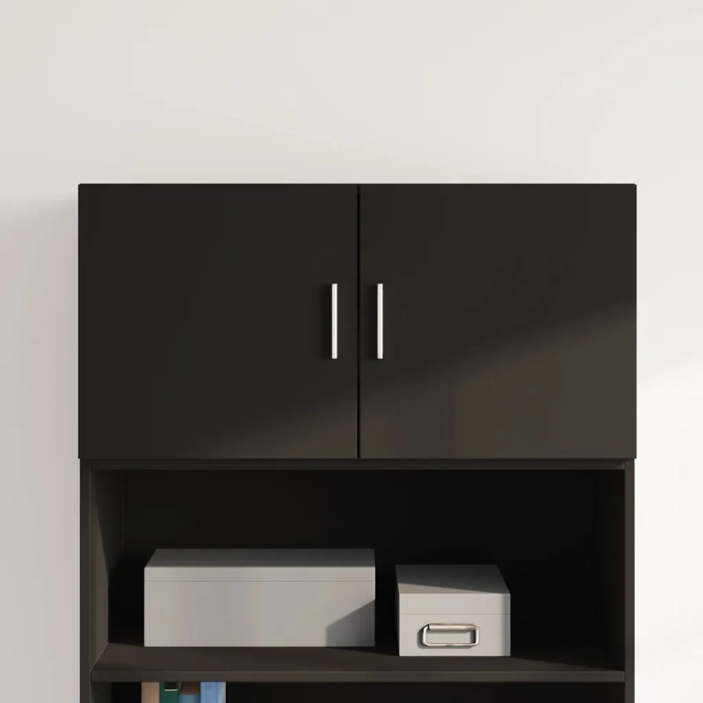vidaXL Armário de parede 80x42,5x40 cm derivados de madeira preto
