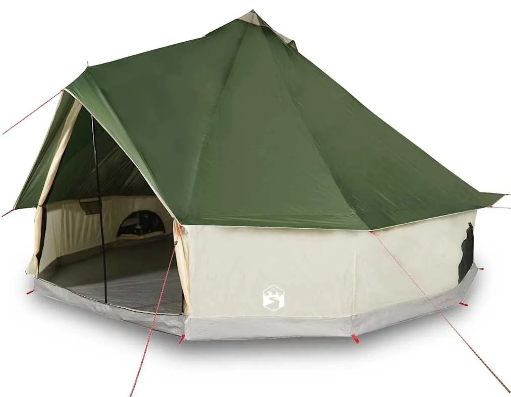 Tenda familiar tipi para 6 pessoas impermeável verde