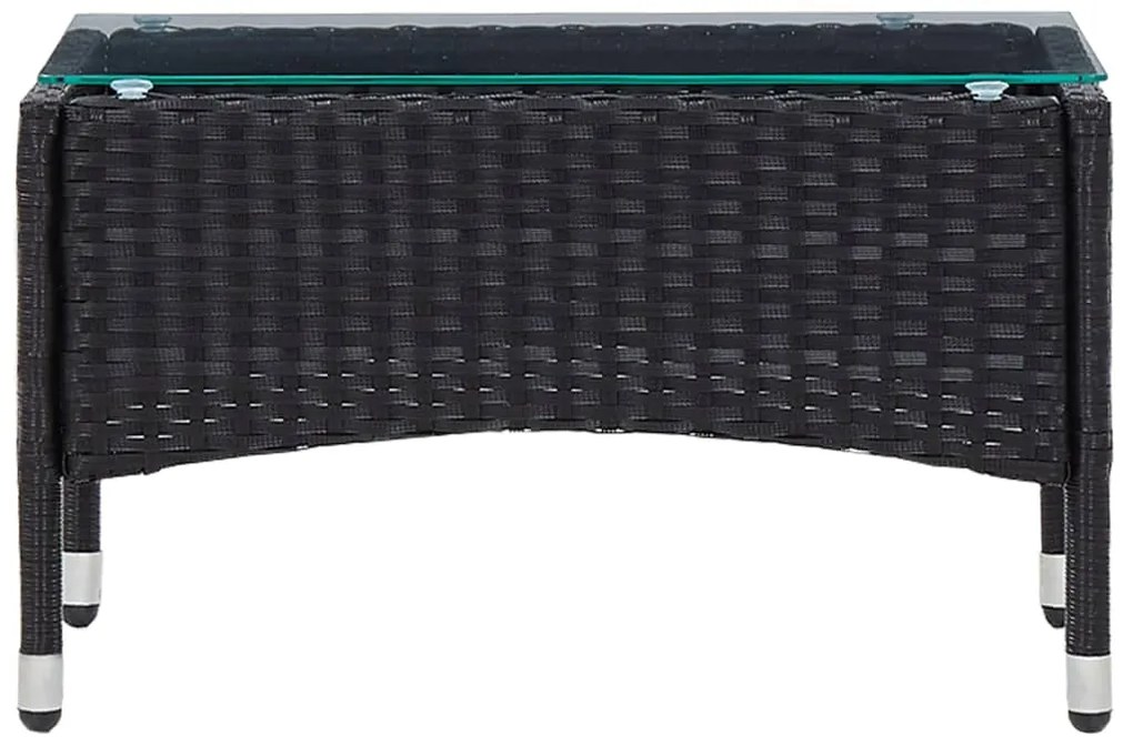 Mesa de centro 60x40x36 cm vime PE preto