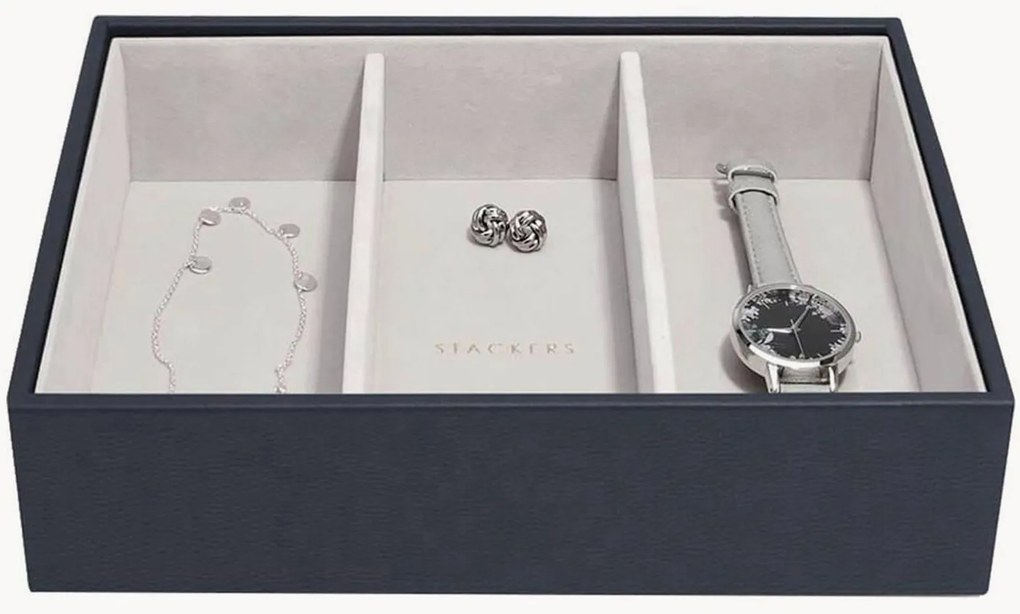 Caixa para joias Classic Pebble Navy