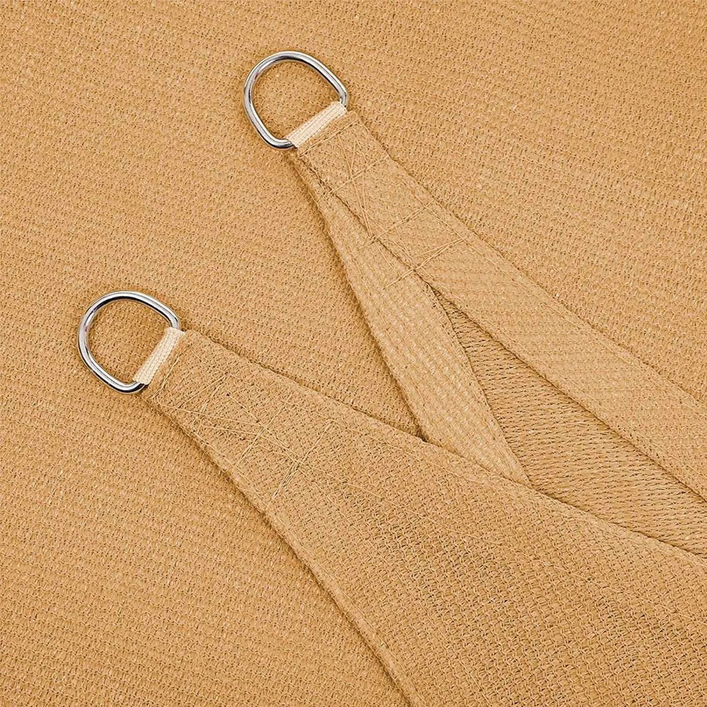 Toldo vela quadrado de 3 x 3 m em HDPE amarelo areia