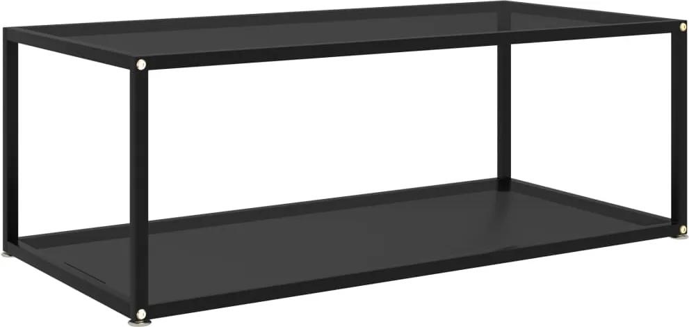 Mesa de centro 100x50x35 cm vidro temperado preto