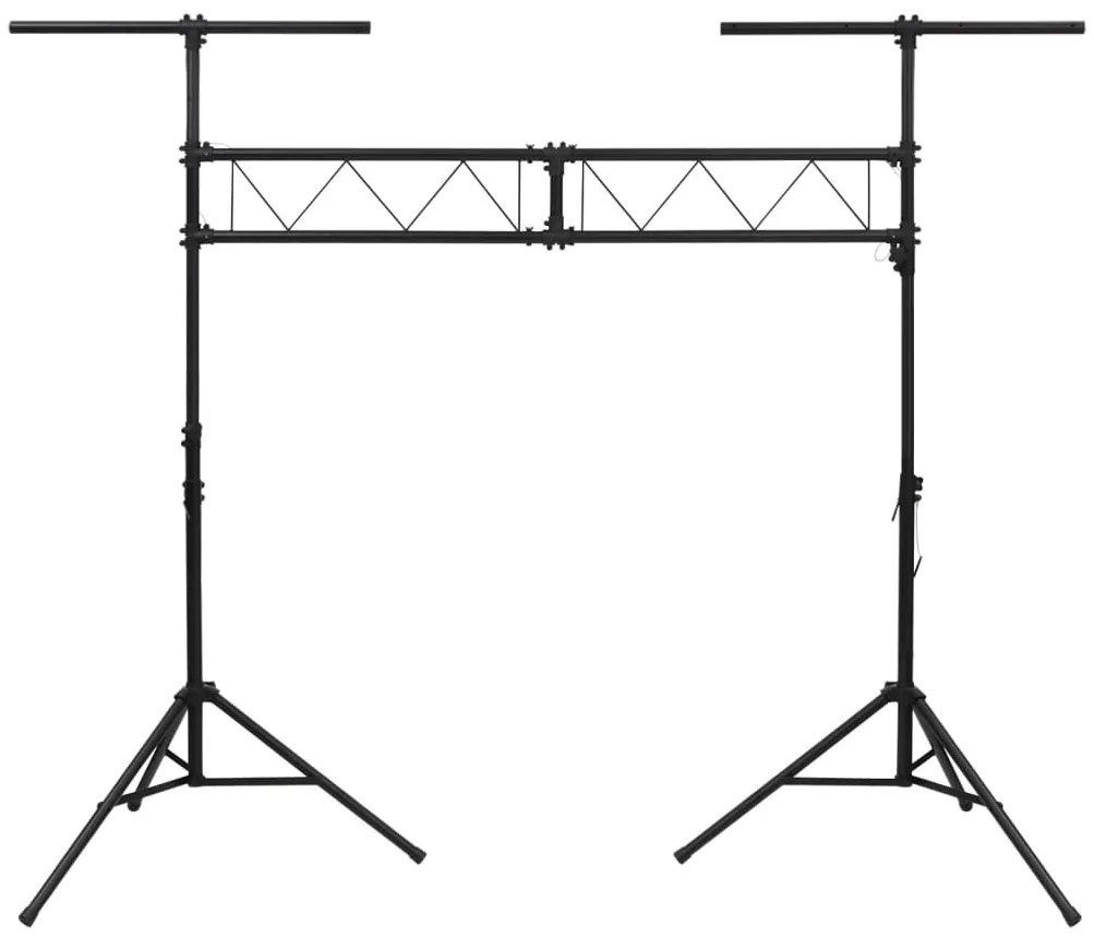 Suporte de iluminação 338x115x(180-300) cm aço preto
