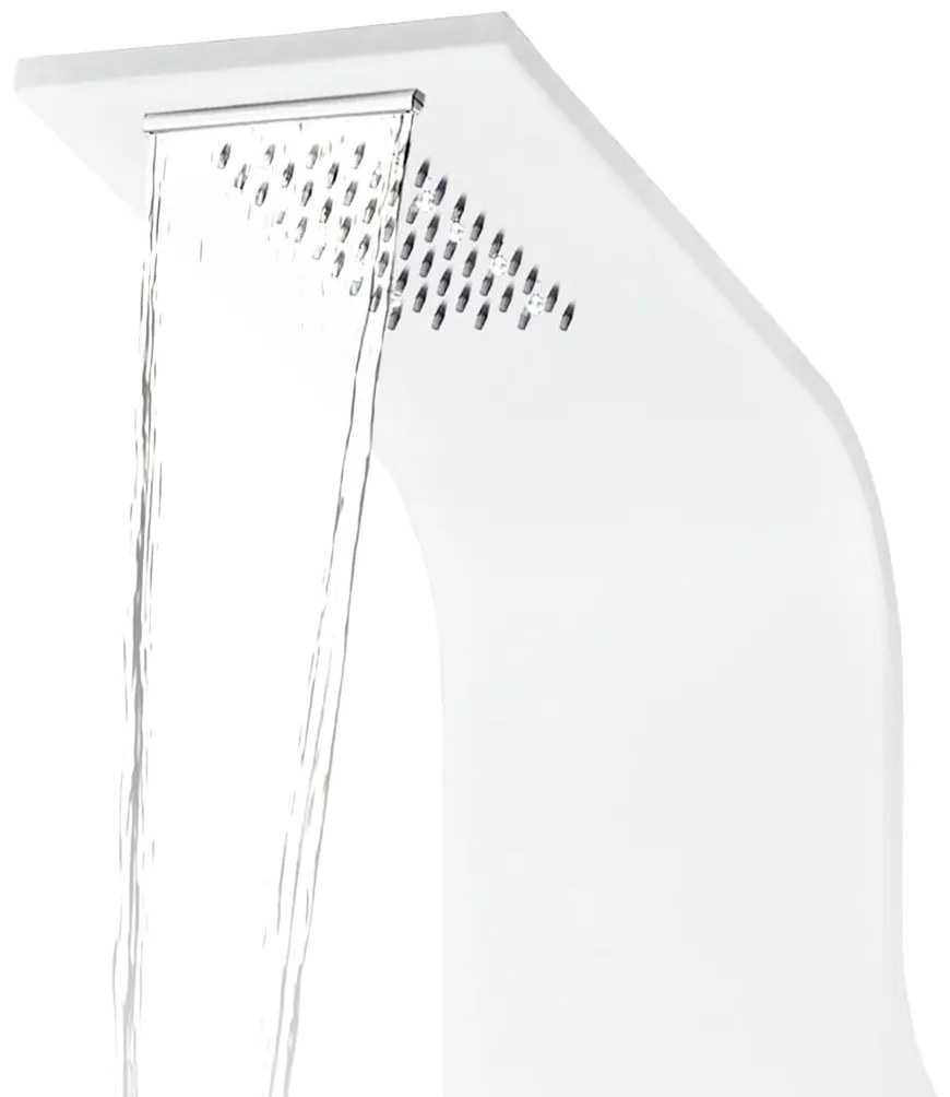 Coluna de duche em alumínio 20x44x130 cm branco