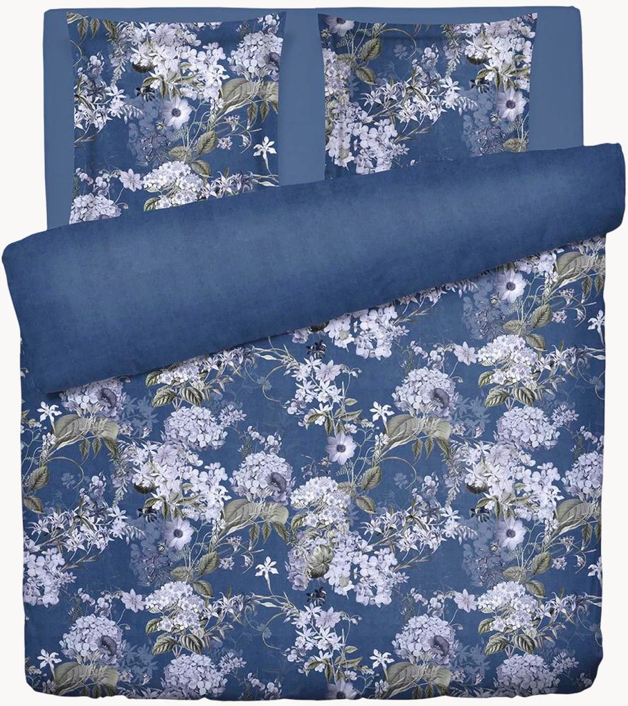 Conjunto de roupa de cama em cetim de algodão Hortensia, vários tamanhos