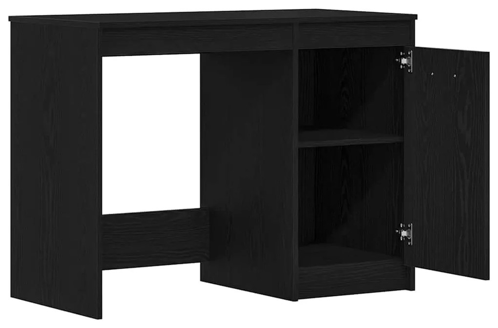 Mesa vidaXL Preta de Carvalho 100x50x76 cm em Madeira Envernizada
